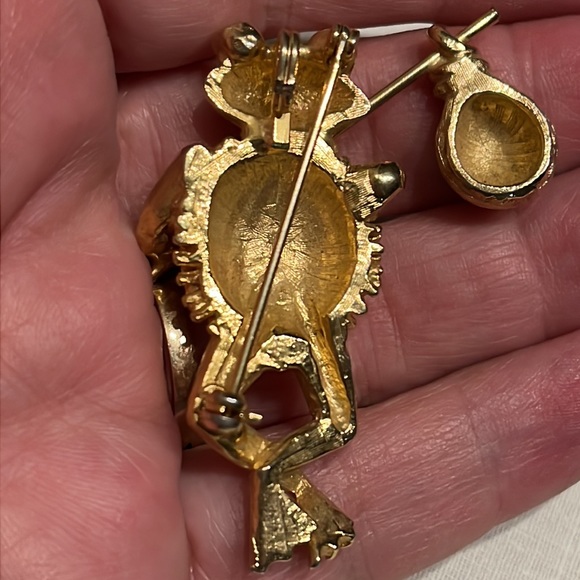 Vintage Brooch/Pendant most likely by Jeanne - Hobo Frog - Picture 3 of 8